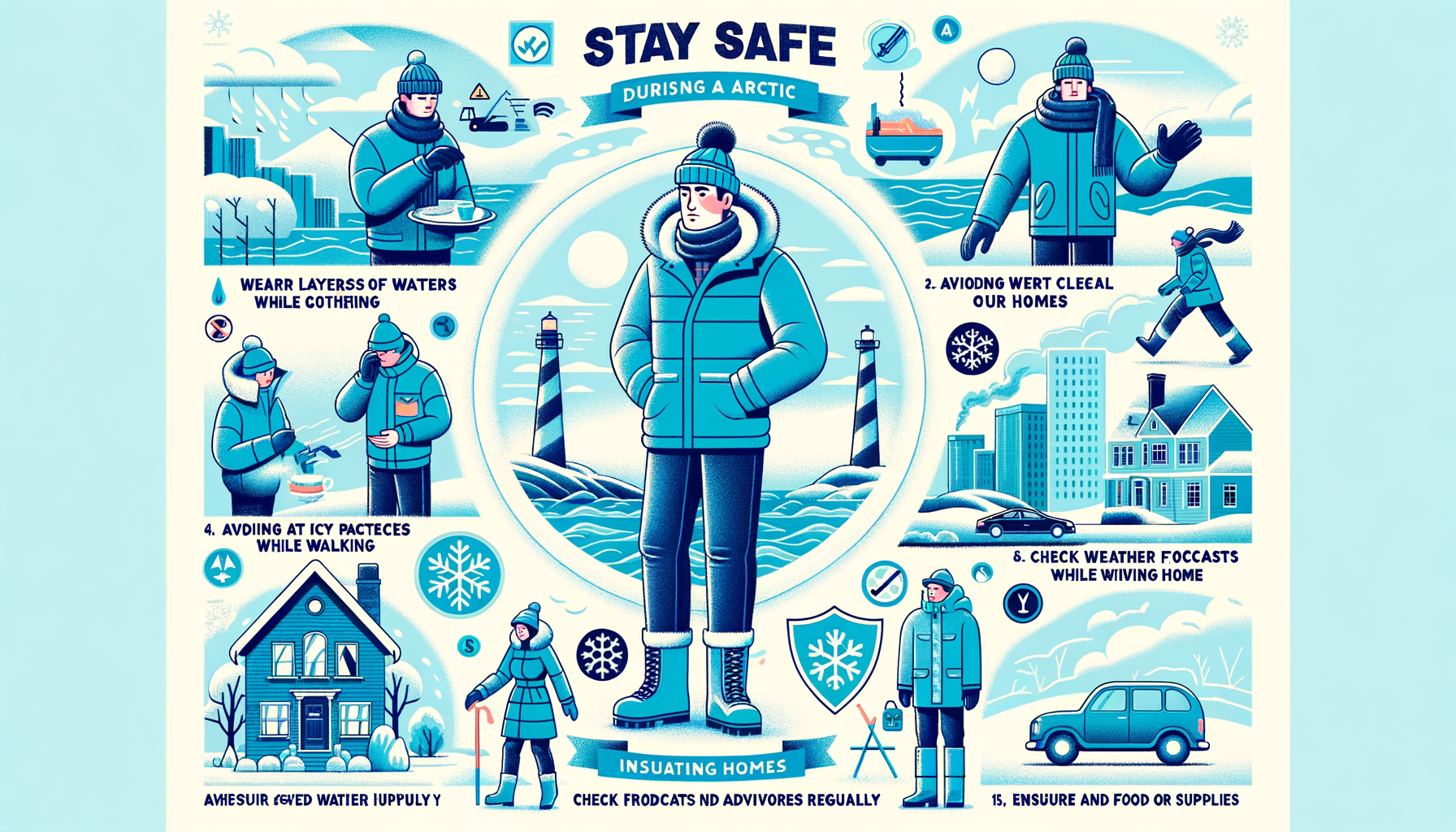 NHS advises penguin-walking to prevent falls in icy conditions: image