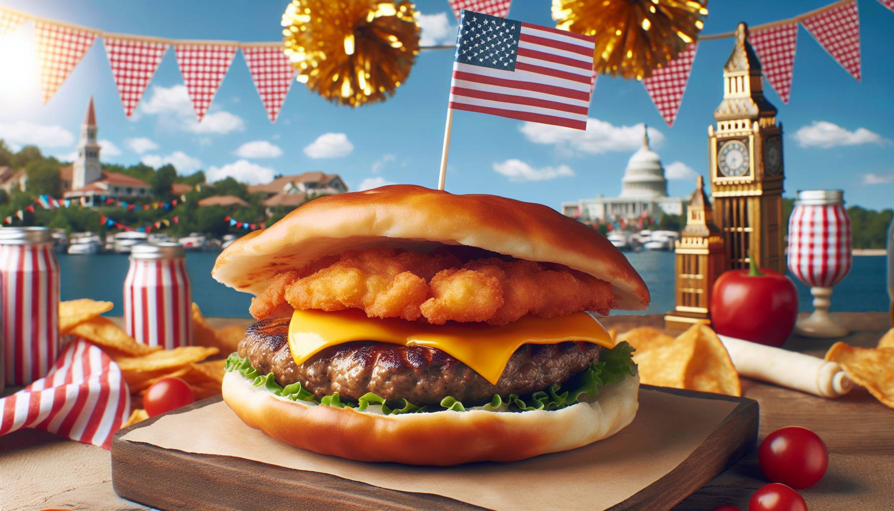 Delicious Pita Burgers with Crispy Fried Cheese Recipe: image